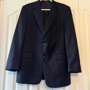 Hart Schaffner Marx Navy Pinstripe Blazer 42L